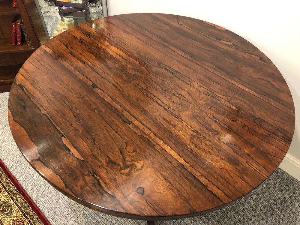 Antique Regency Rosewood Tilt Top Breakfast Table View X