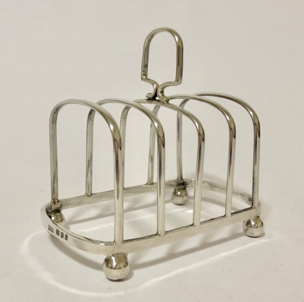 Antique Solid Sterling Silver Toast Rack 1929