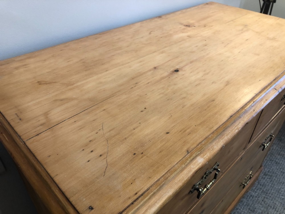 Antique Stripped Pine Chest of Drawers View X