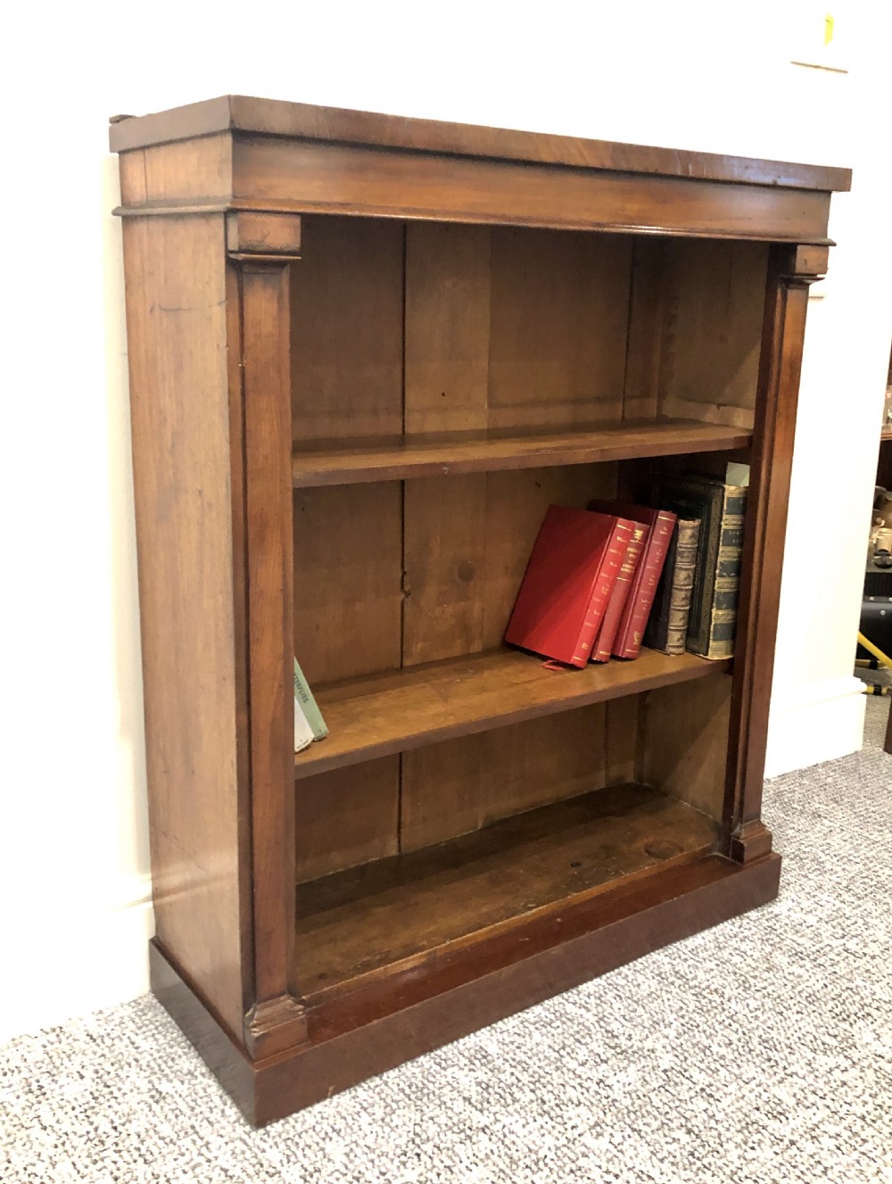 Small Antique Victorian Mahogany Open Bookcase View III