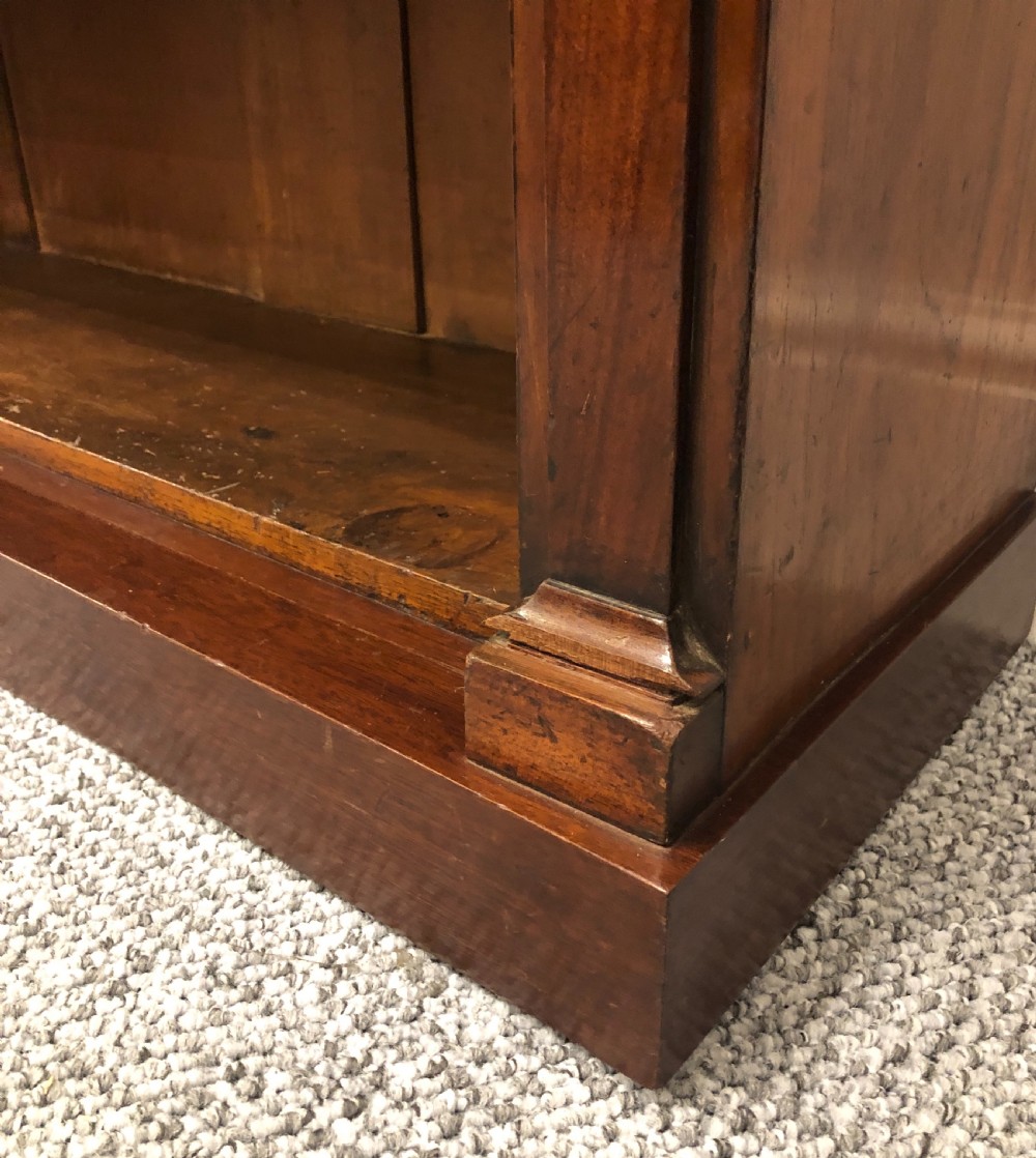 Small Antique Victorian Mahogany Open Bookcase View X