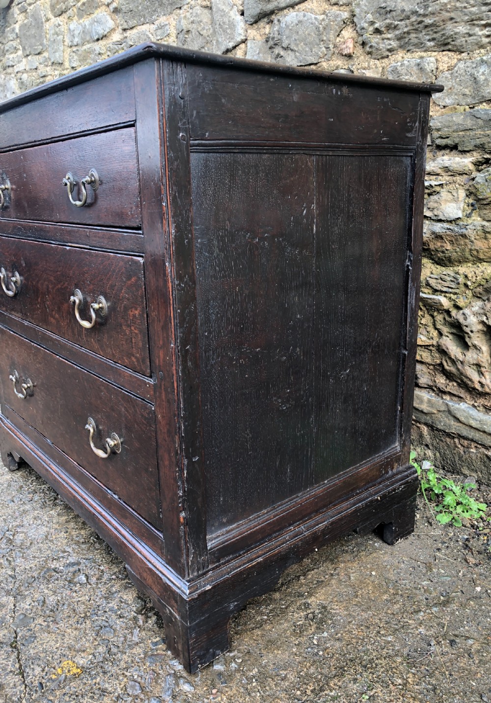 Small Antique 18th Century Oak Chest of Drawers View X