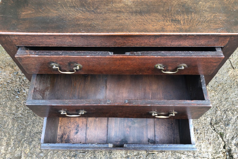 Small Antique 18th Century Oak Chest of Drawers View XIII