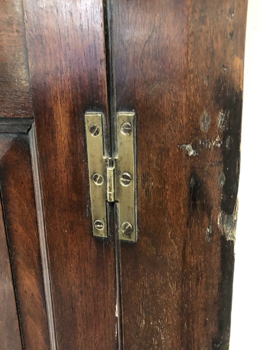 Antique Georgian Oak Wall Hanging Corner Cupboard View IV