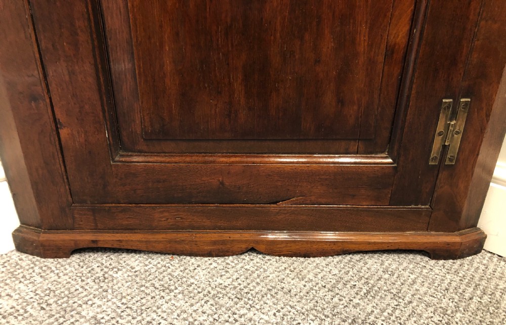 Antique Georgian Oak Wall Hanging Corner Cupboard View IX