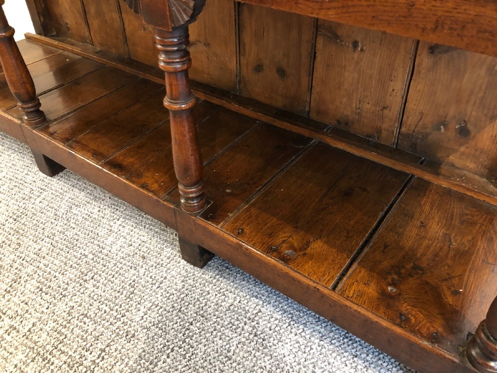 Antique Welsh Swansea Valley Oak Potboard Dresser View XVII