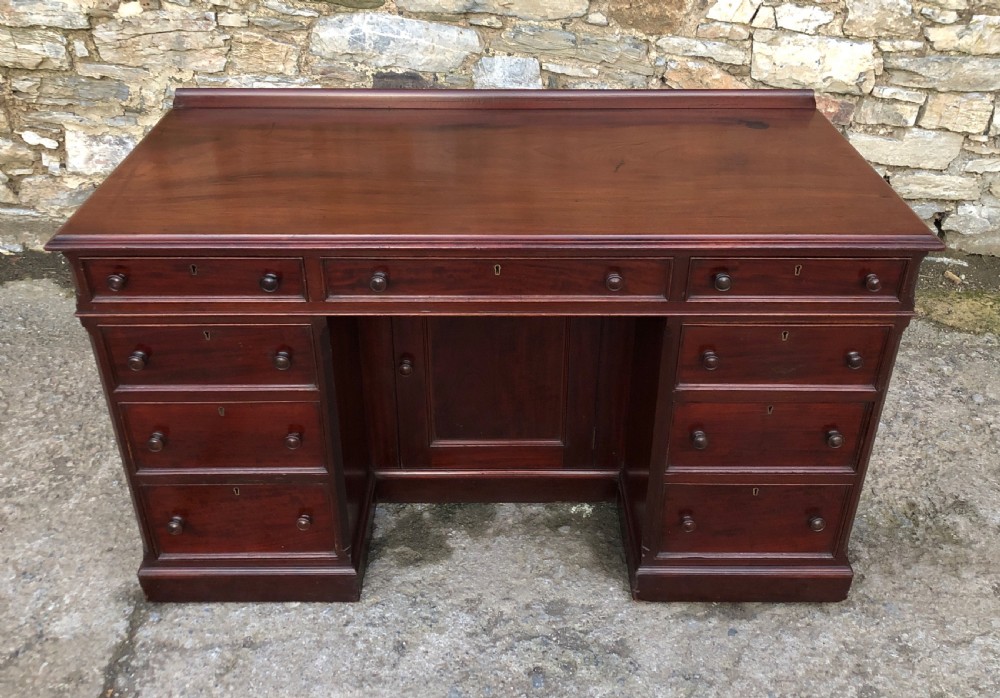 Victorian Mahogany Kneehole Desk  View II