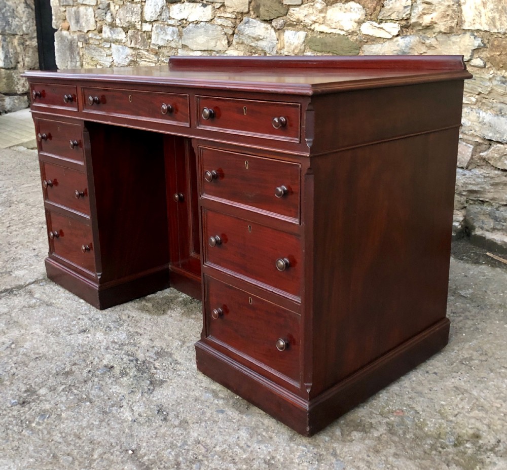 Victorian Mahogany Kneehole Desk  View III