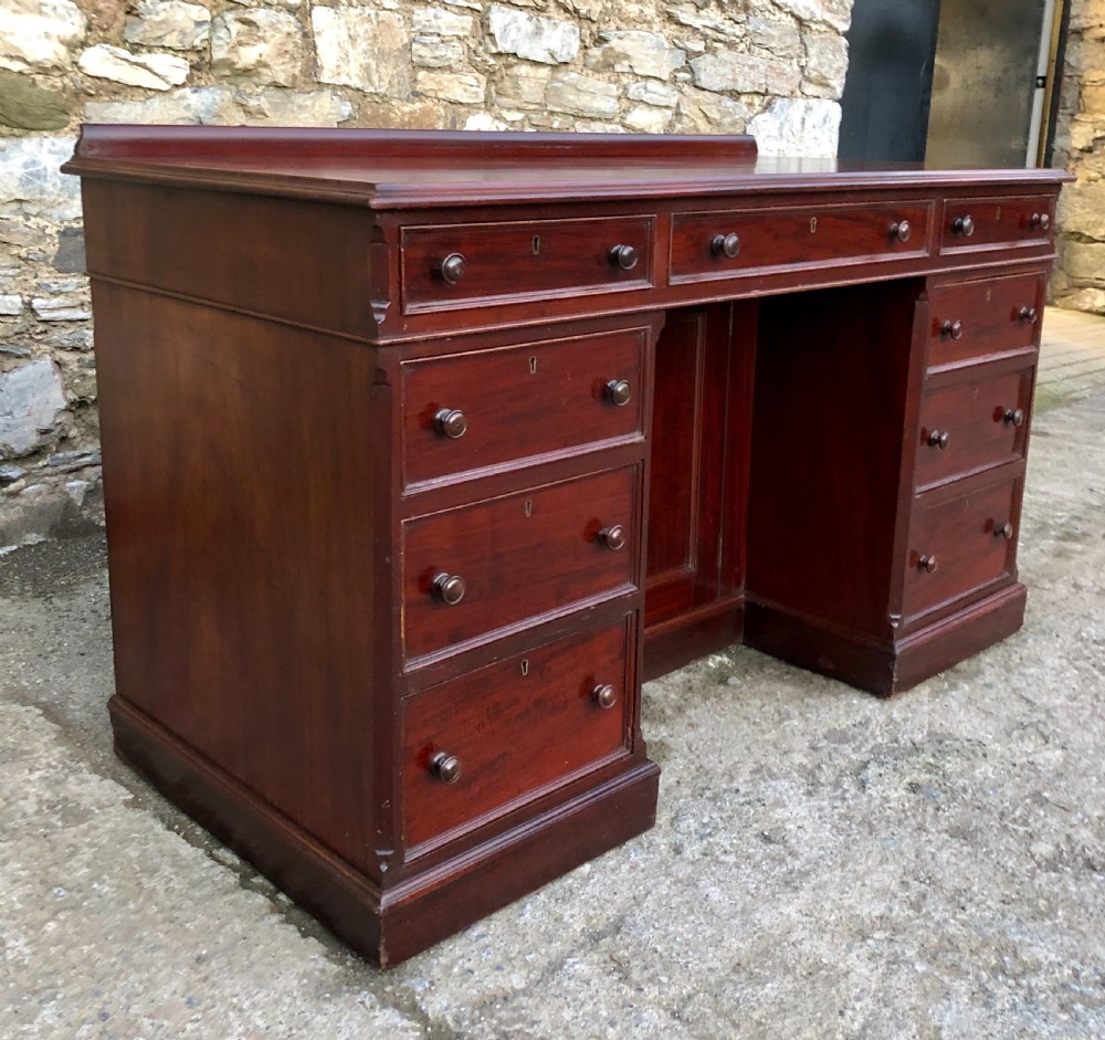 Victorian Mahogany Kneehole Desk  View IV