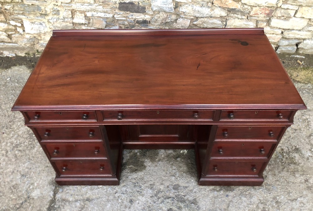 Victorian Mahogany Kneehole Desk  View VI