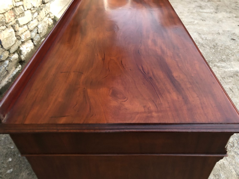 Victorian Mahogany Kneehole Desk  View IX