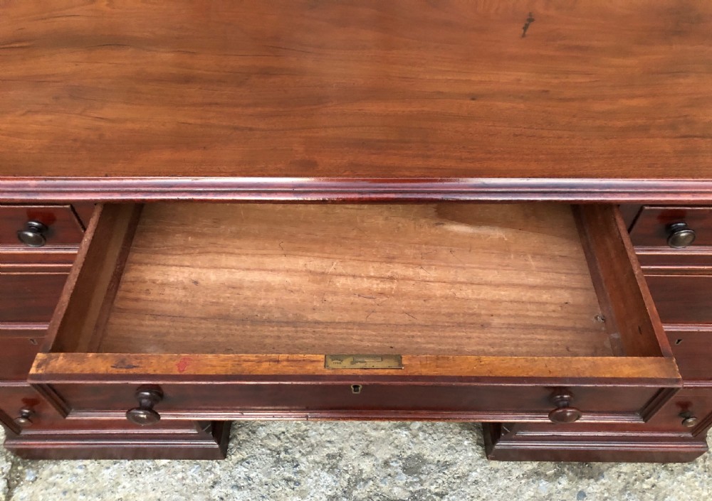 Victorian Mahogany Kneehole Desk  View XI