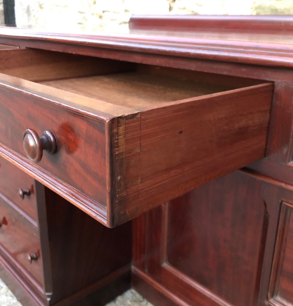 Victorian Mahogany Kneehole Desk  View XII