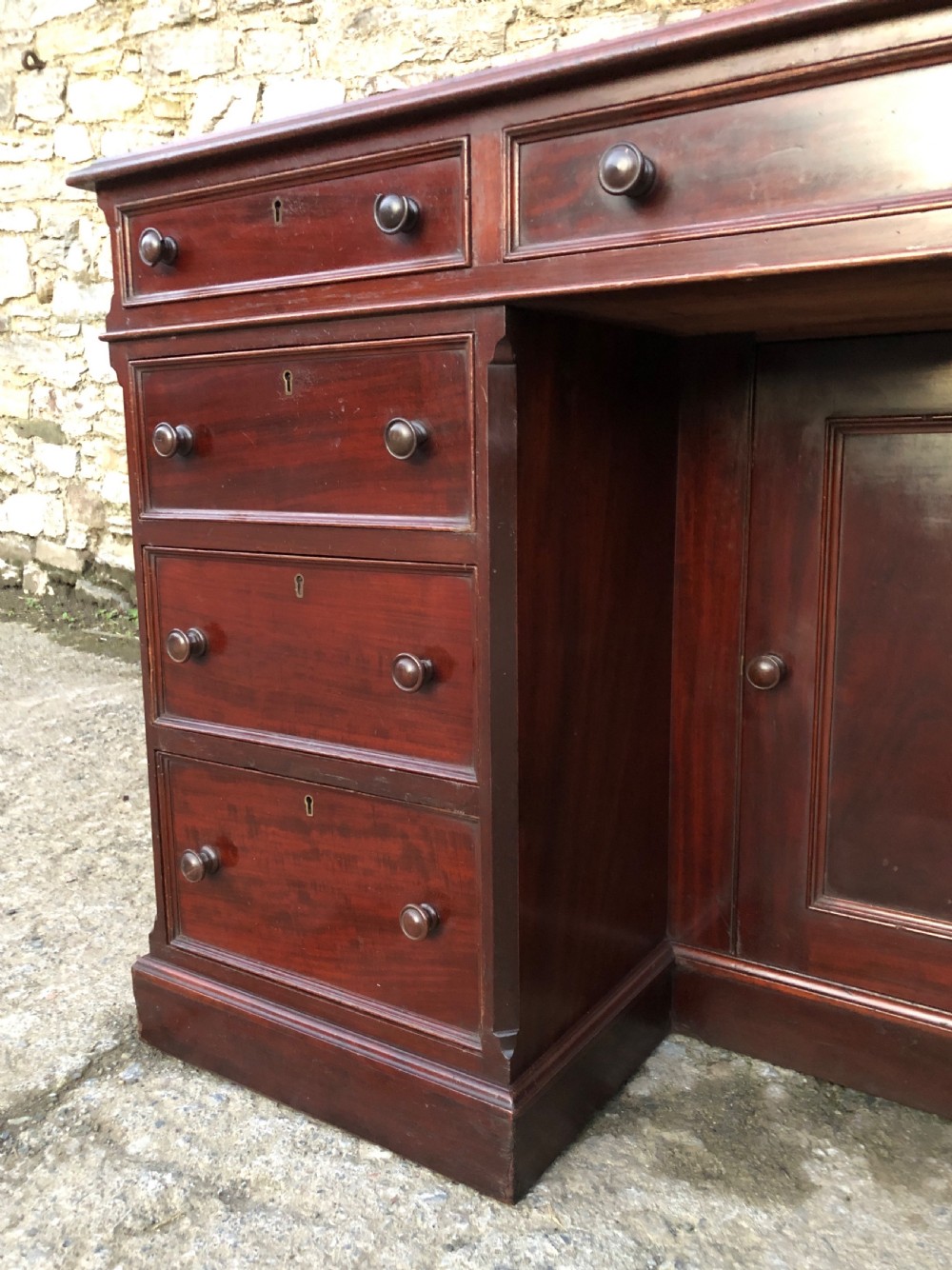 Victorian Mahogany Kneehole Desk  View XIII