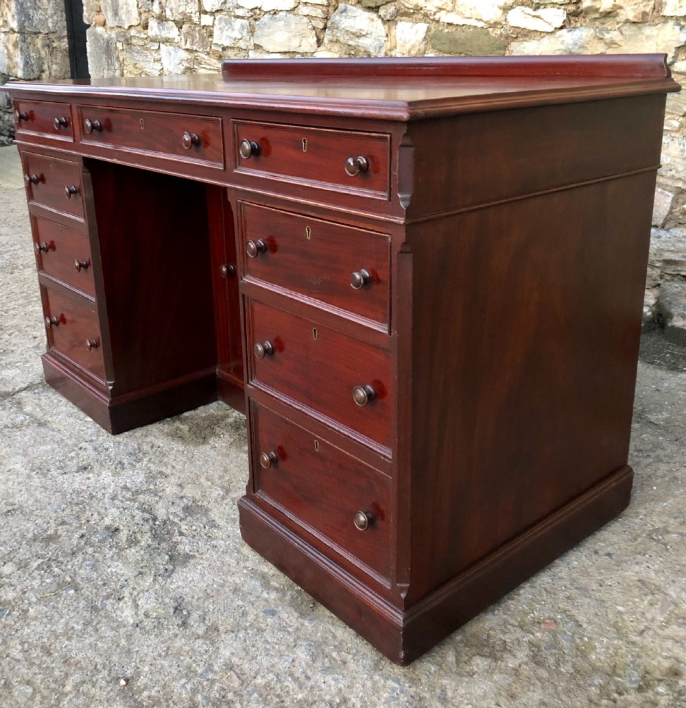 Victorian Mahogany Kneehole Desk  View XIV
