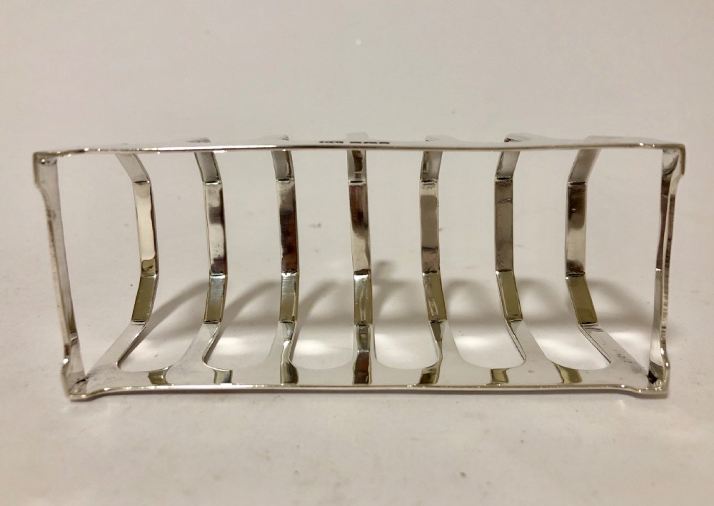 Large Antique 1933 Solid Sterling Silver Toast Rack View X