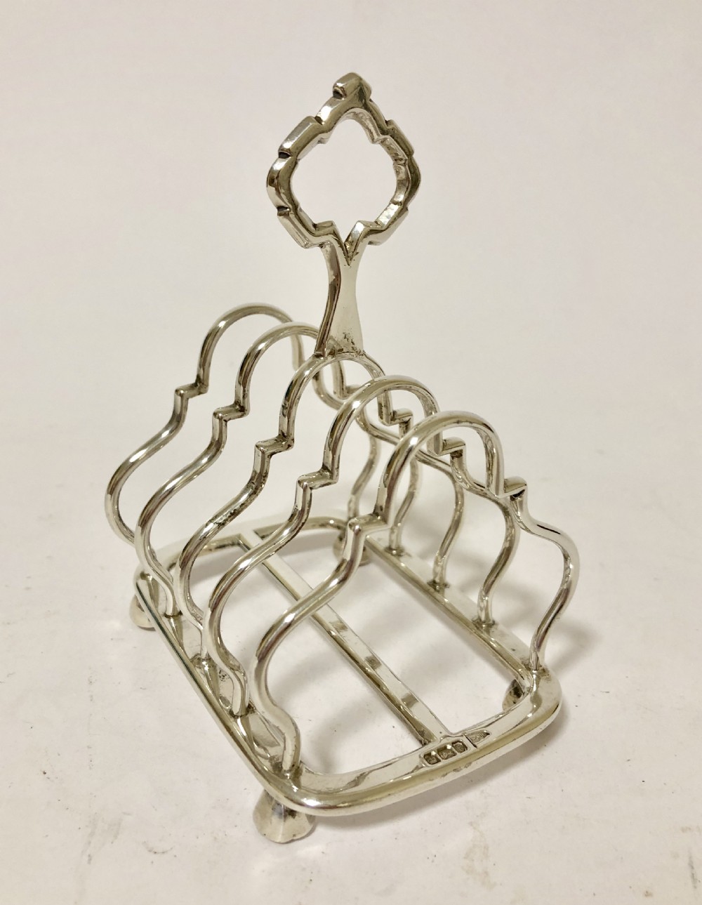 Antique Victorian Solid Sterling Silver Toast Rack View VIII