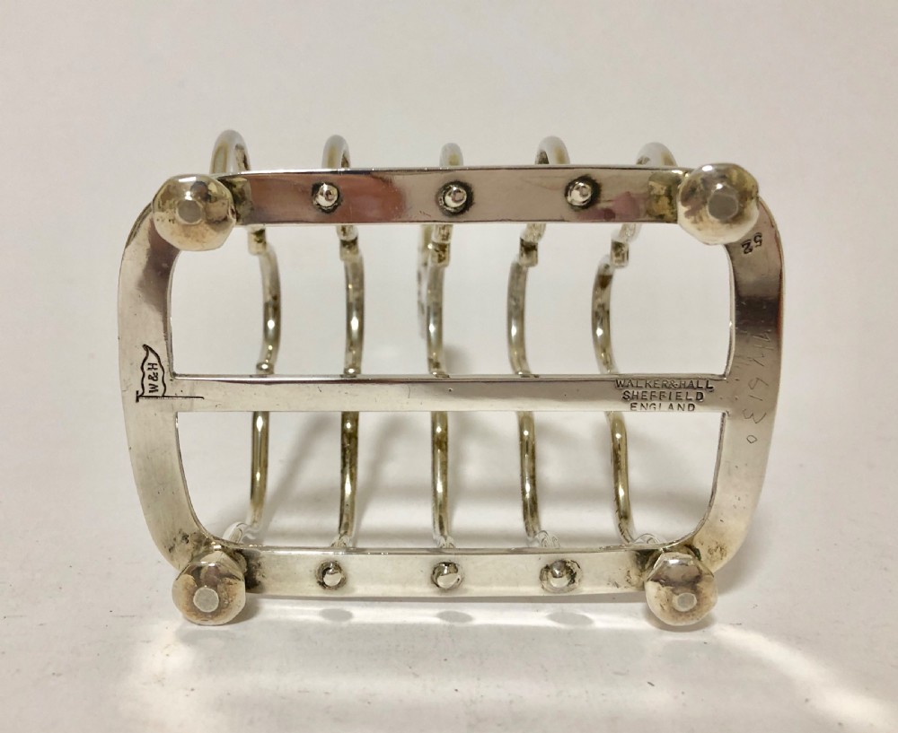 Antique Victorian Solid Sterling Silver Toast Rack View X