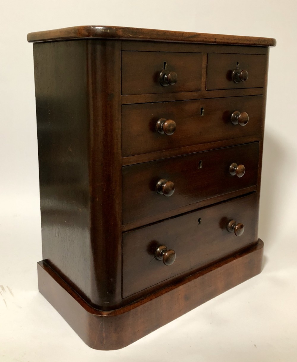 Antique Victorian Miniature Apprentice Mahogany Chest of Drawers View IV