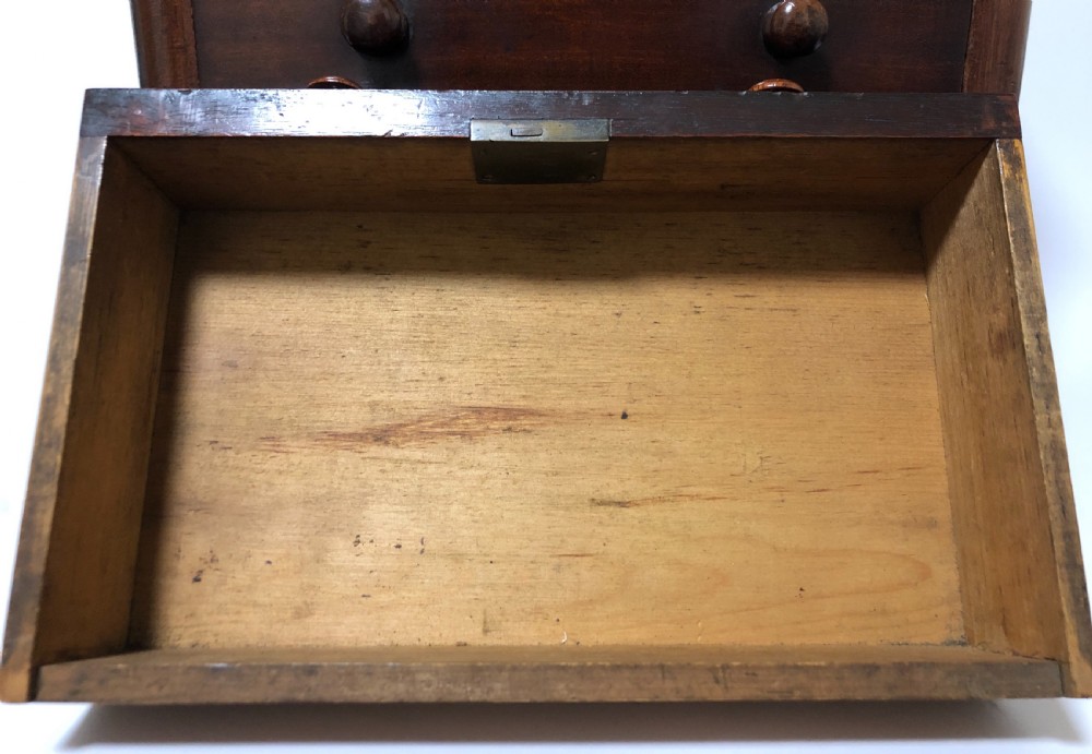 Antique Victorian Miniature Apprentice Mahogany Chest of Drawers View VII