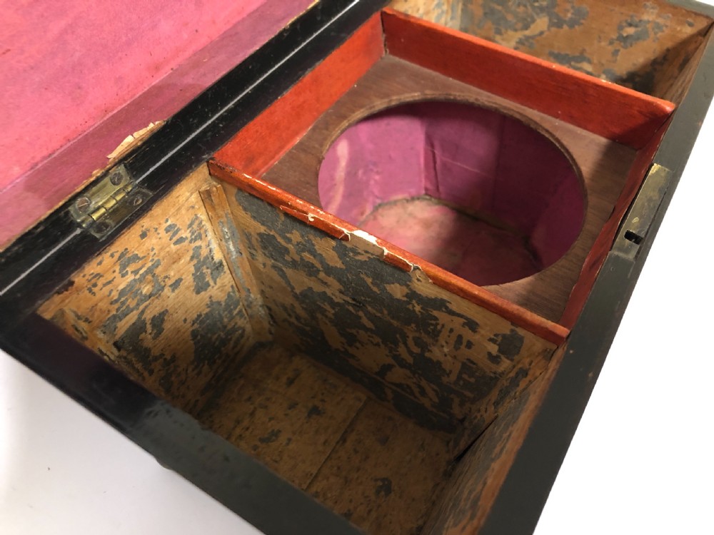 Antique Georgian Mahogany Sarcophagus Shaped Tea Caddy View XIII