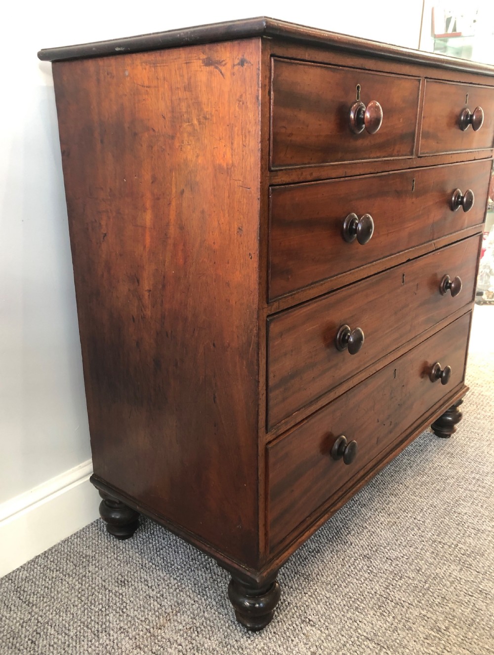 Antique Victorian Mahogany Chest of Drawers View X