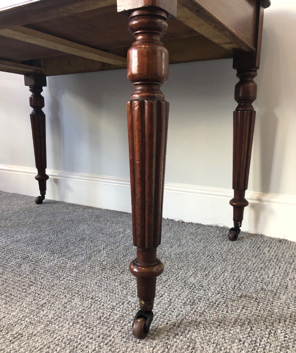 Antique Victorian Mahogany Two Drawer Writing Desk View XI