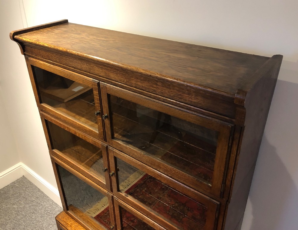Antique Oak Glazed Minty Bookcase View IV