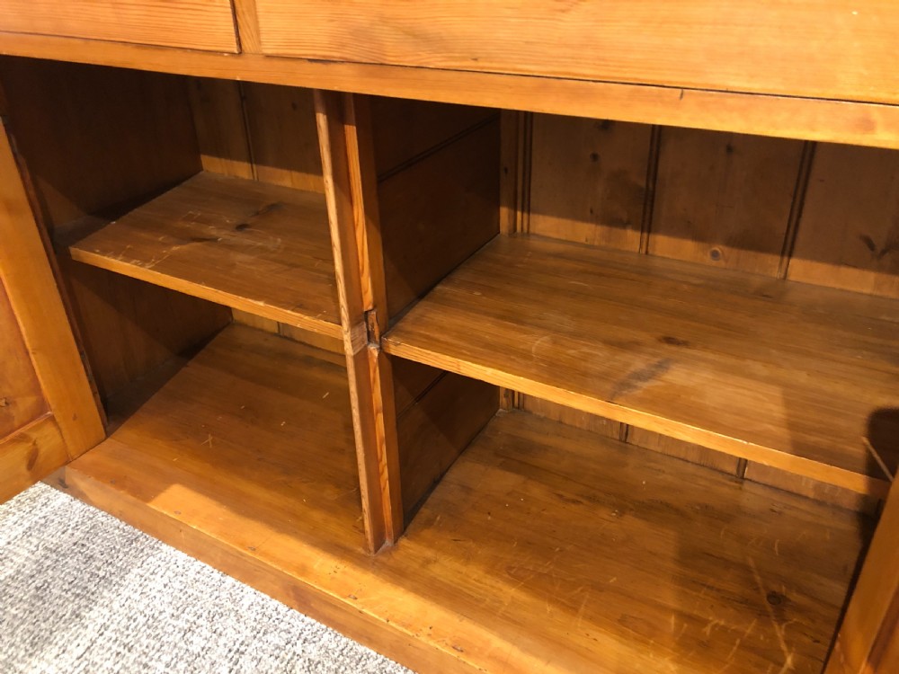 Antique Victorian Stripped Pine Cornish Glazed Dresser View VI