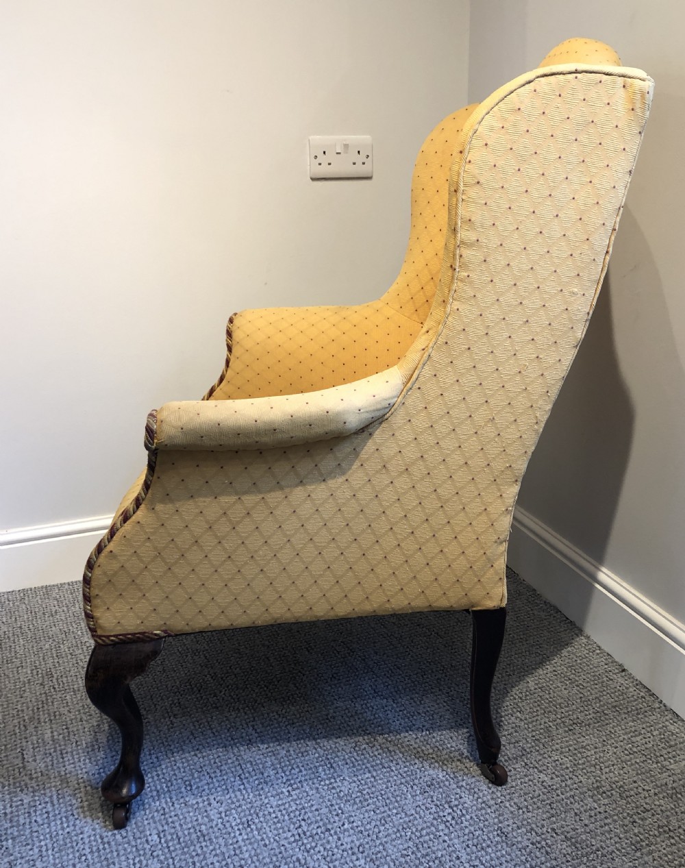 Victorian Queen Anne Style Wing Armchair View III