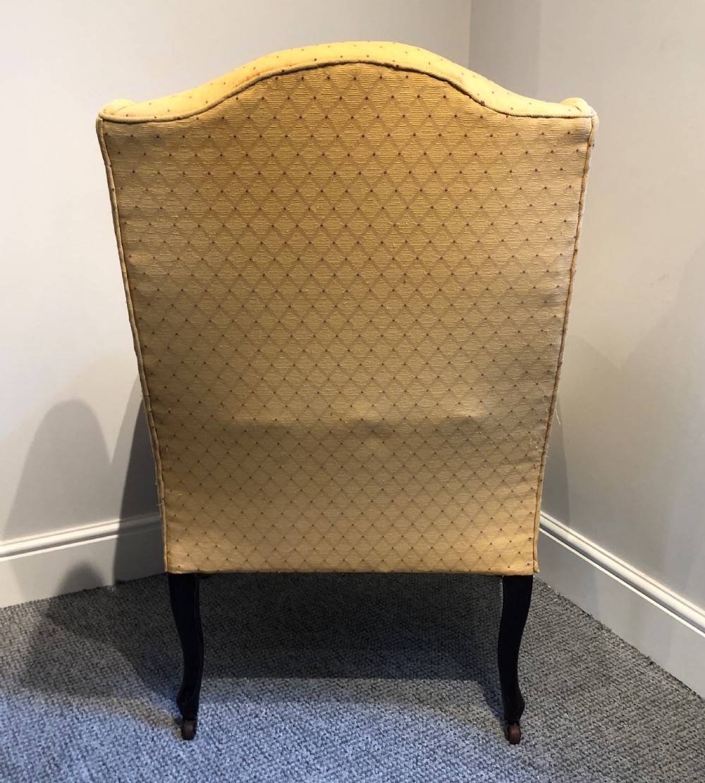 Victorian Queen Anne Style Wing Armchair View V