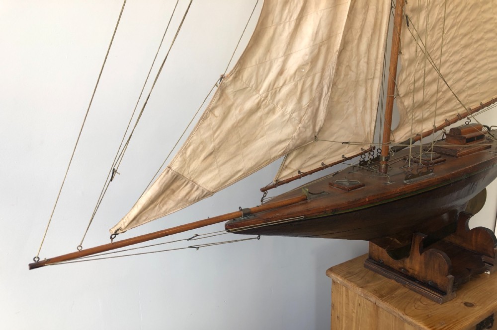 Huge Antique Pond Yacht View II