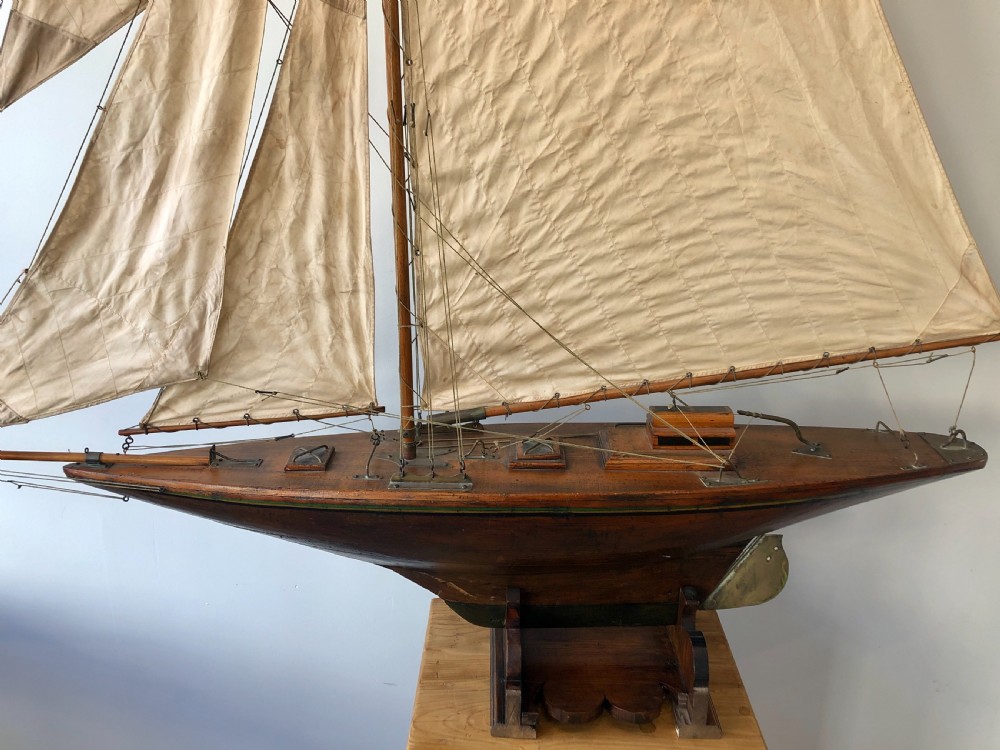 Huge Antique Pond Yacht View III
