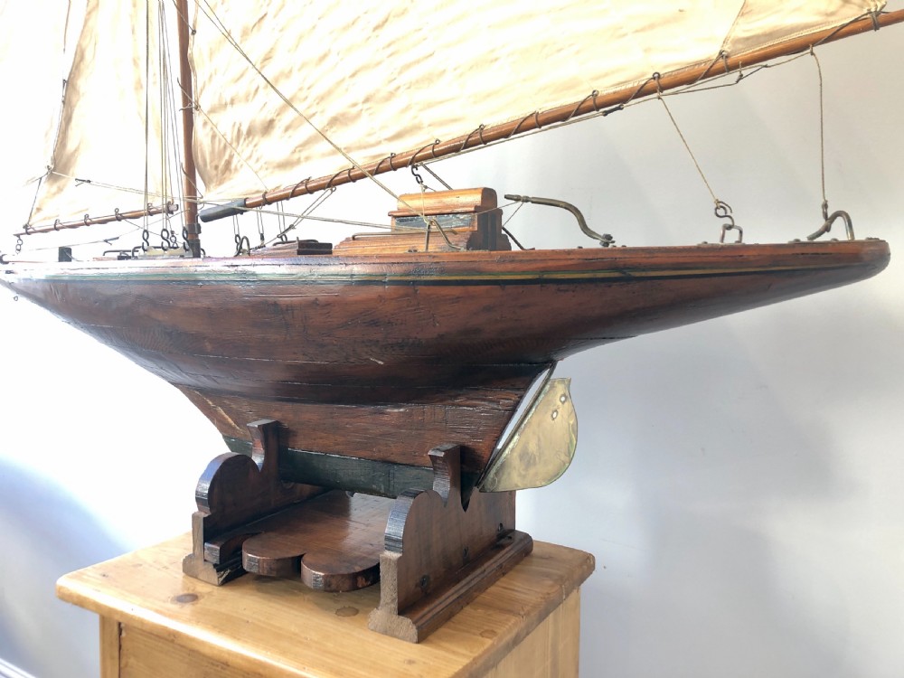Huge Antique Pond Yacht View IV