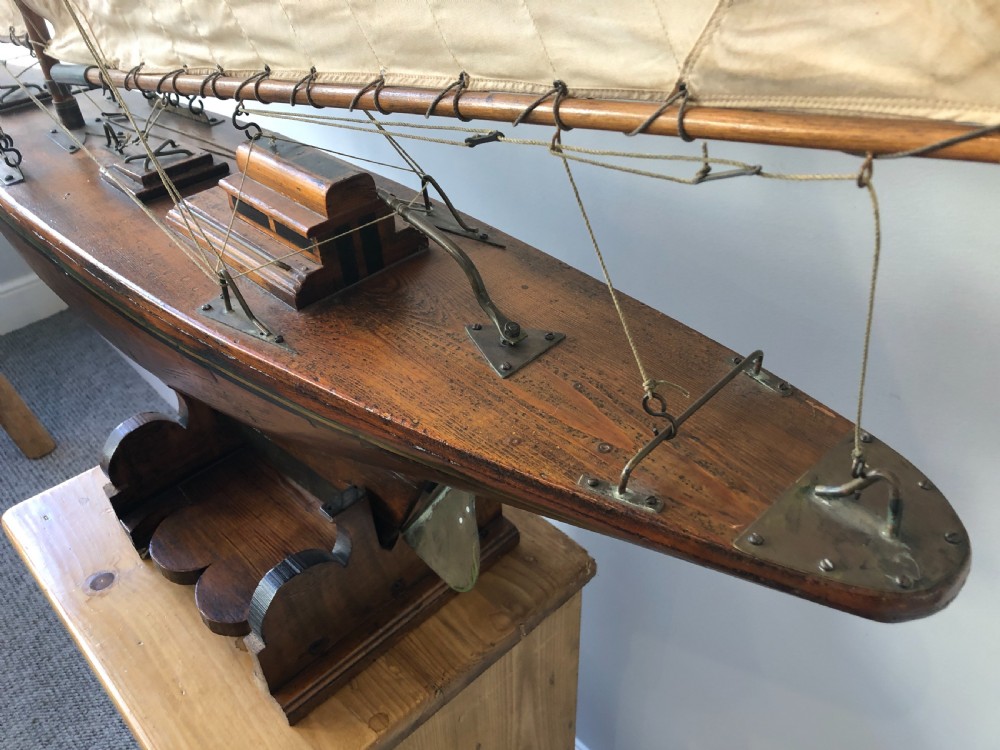 Huge Antique Pond Yacht View V
