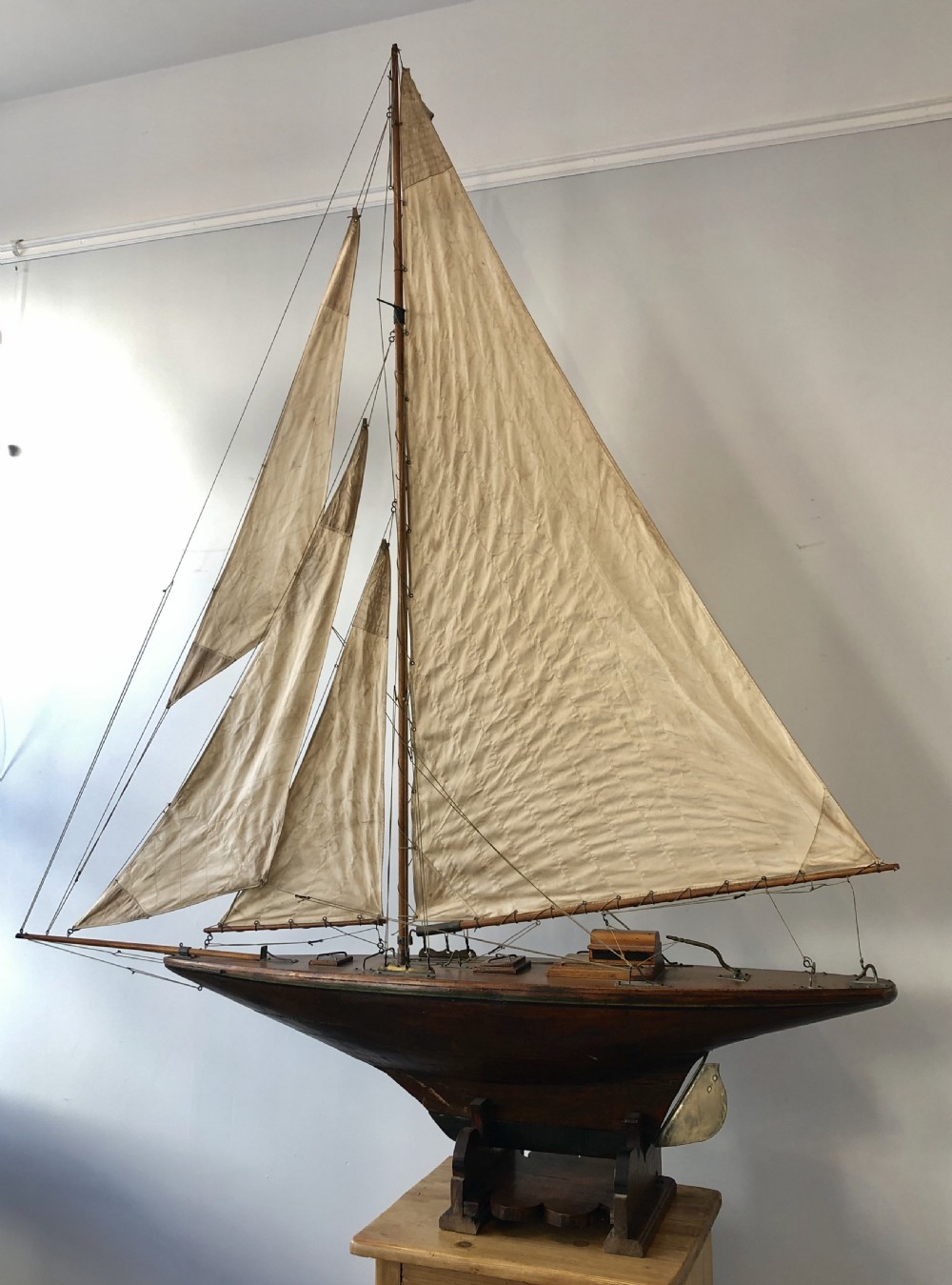 Huge Antique Pond Yacht View VIII