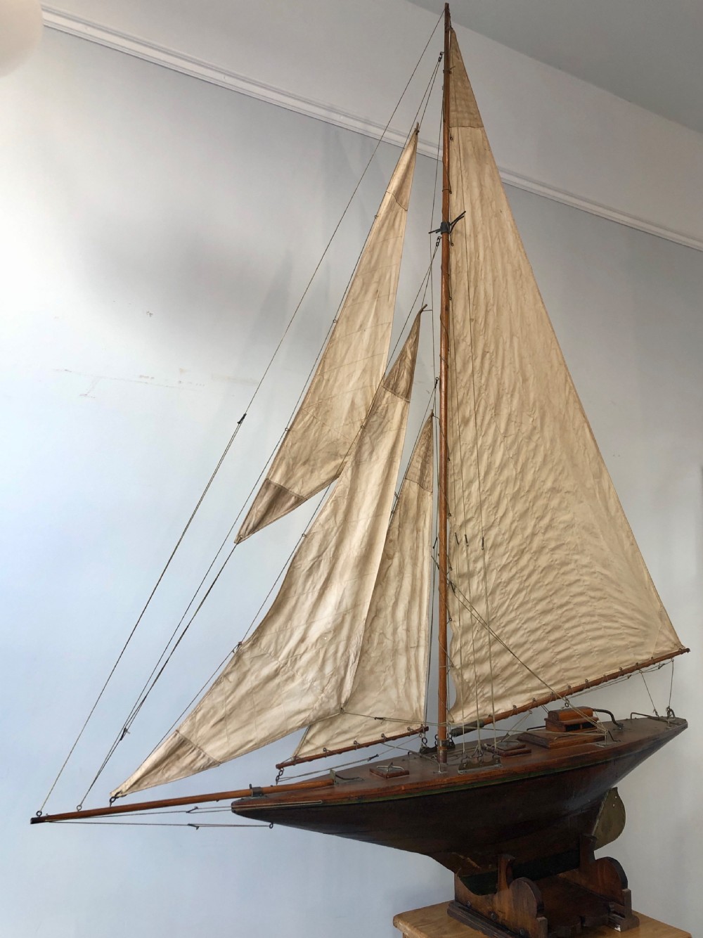 Huge Antique Pond Yacht View IX