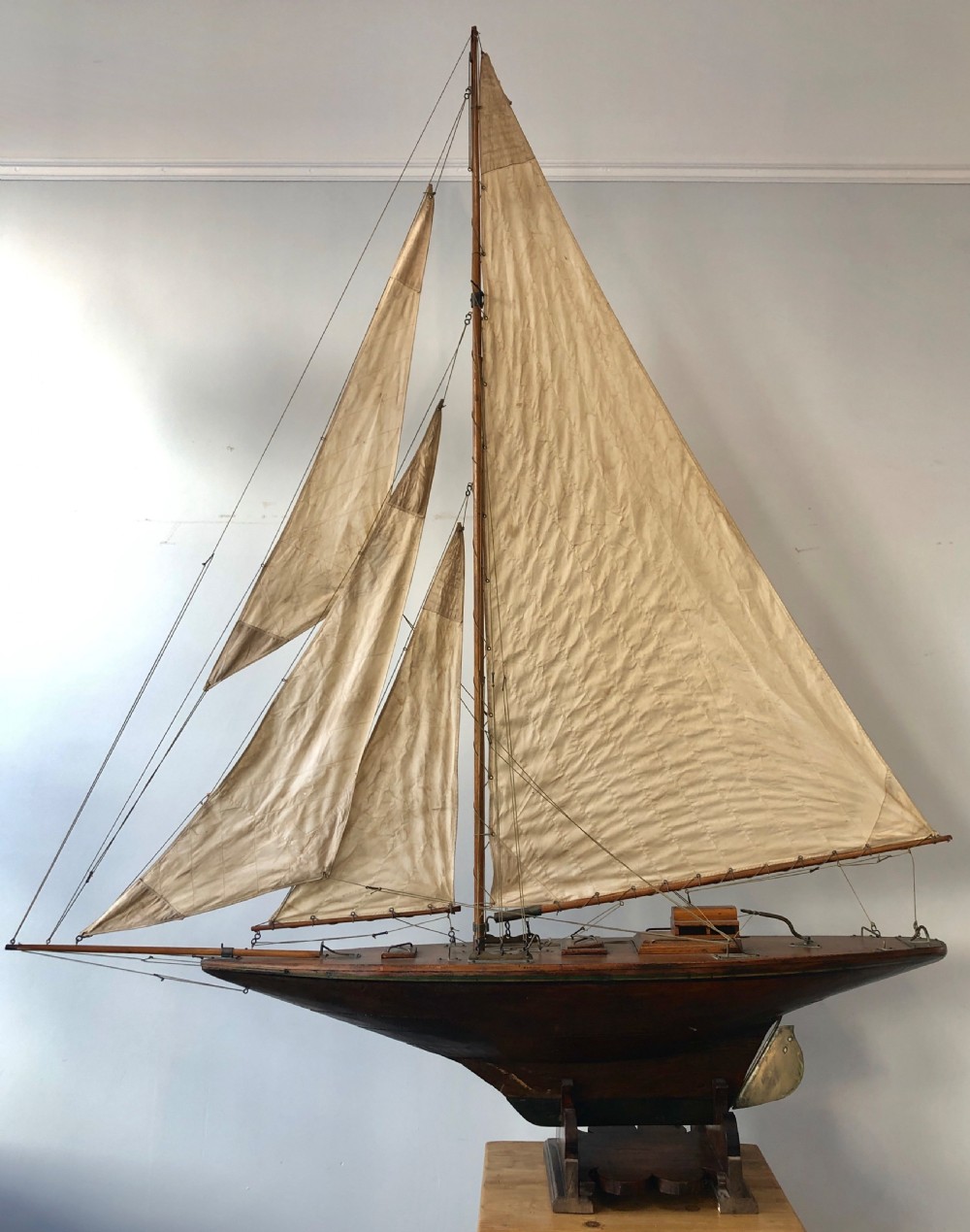 Huge Antique Pond Yacht View X