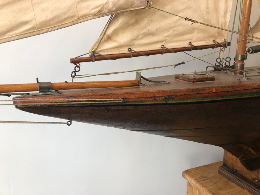 Huge Antique Pond Yacht View XII