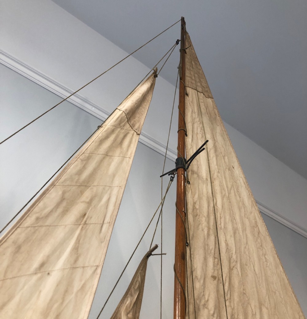 Huge Antique Pond Yacht View XIV