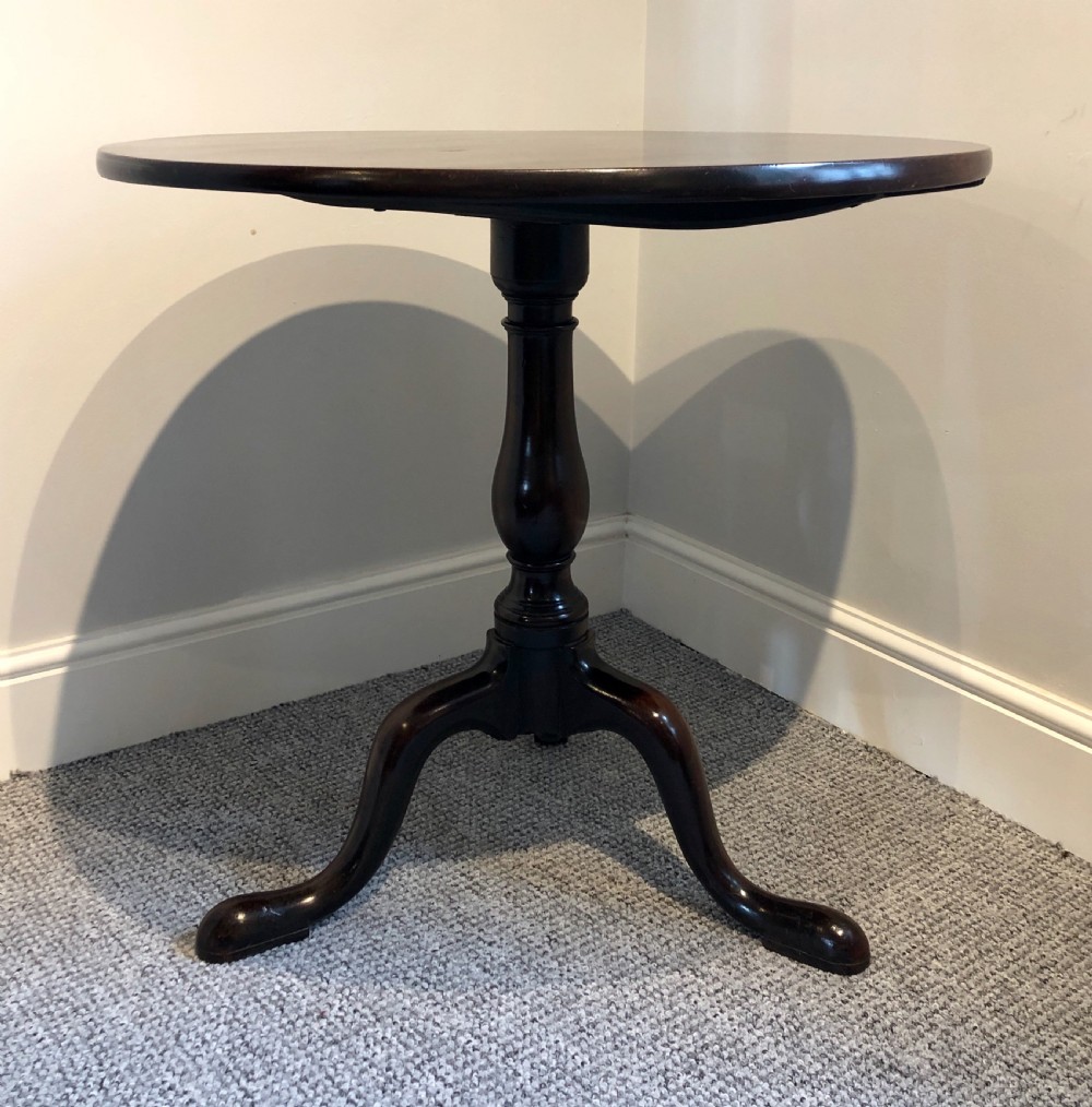 Antique Georgian Mahogany Tilt Top Table  View II
