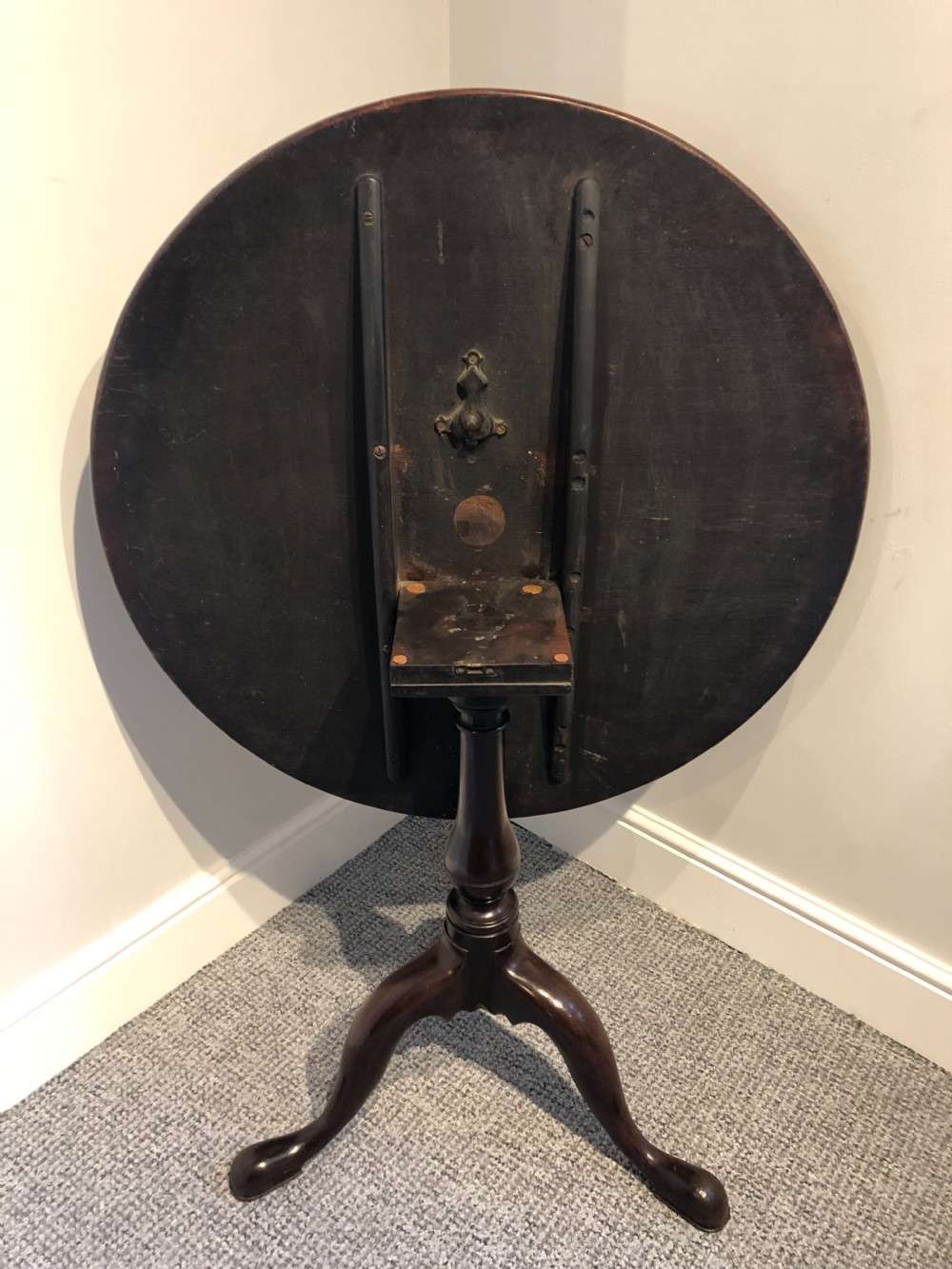 Georgian Mahogany Tilt Top Occasional Table View V