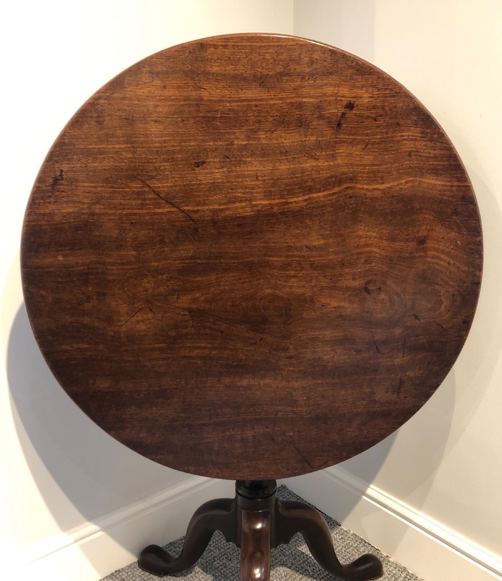 Georgian Mahogany Tilt Top Occasional Table View XI
