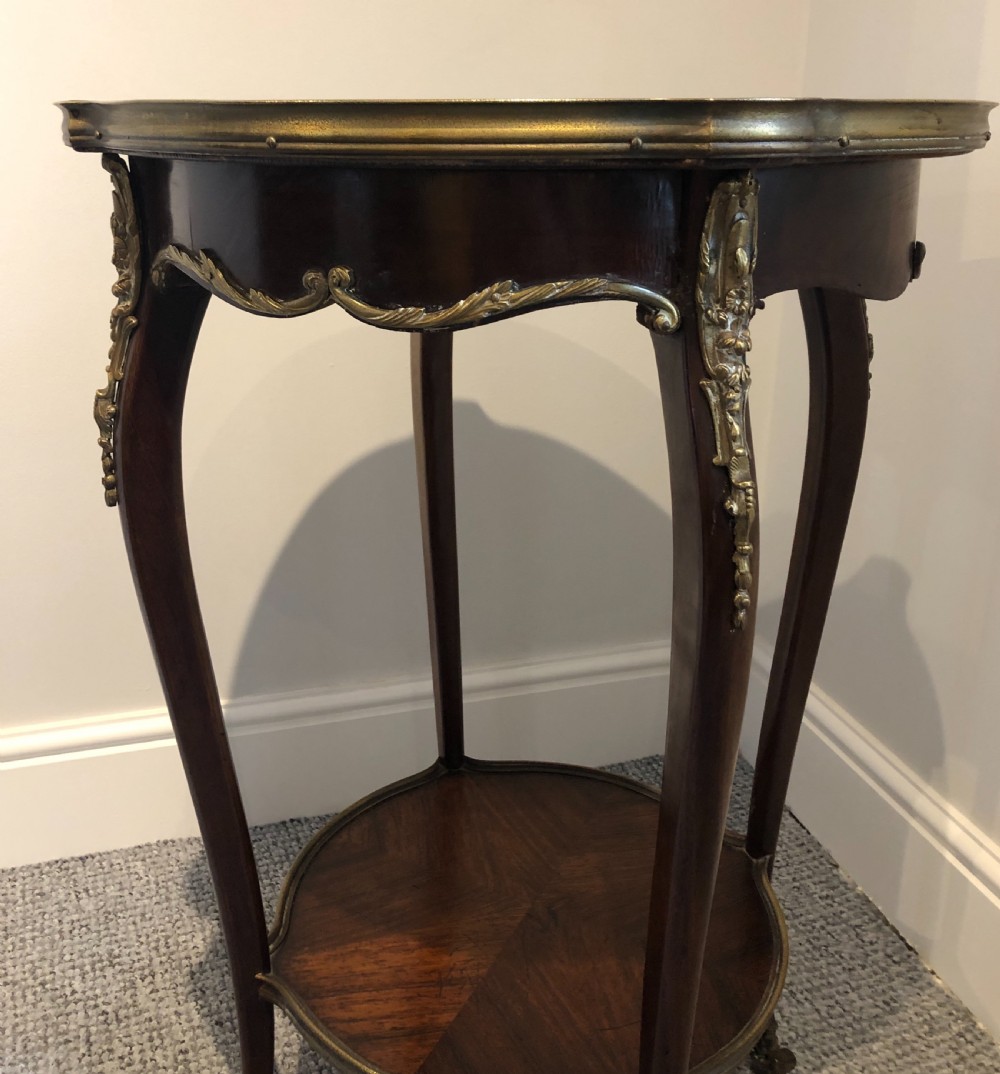 Antique French Marble Top Side Table View III