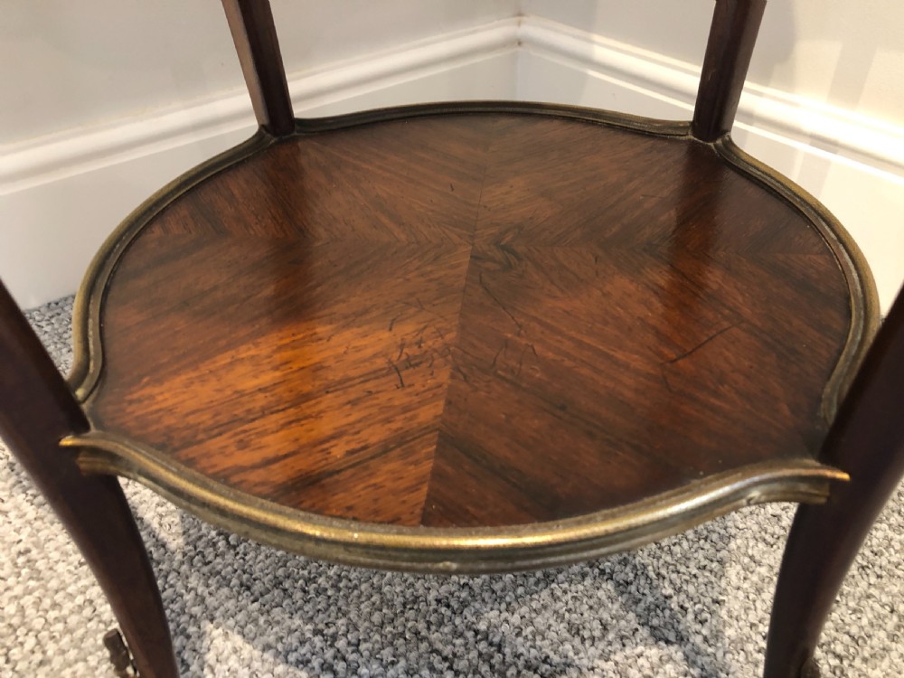 Antique French Marble Top Side Table View VI