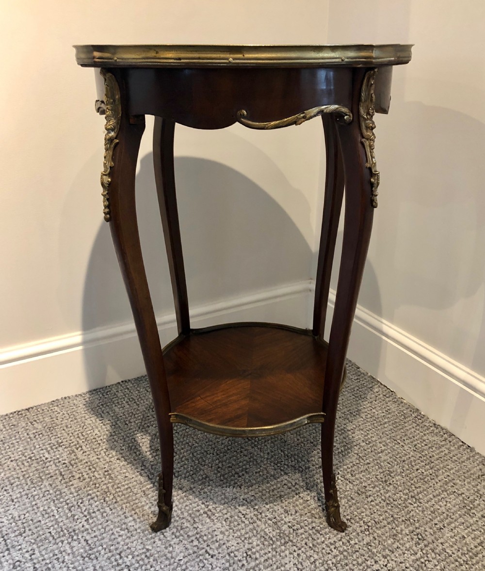 Antique French Marble Top Side Table View IX