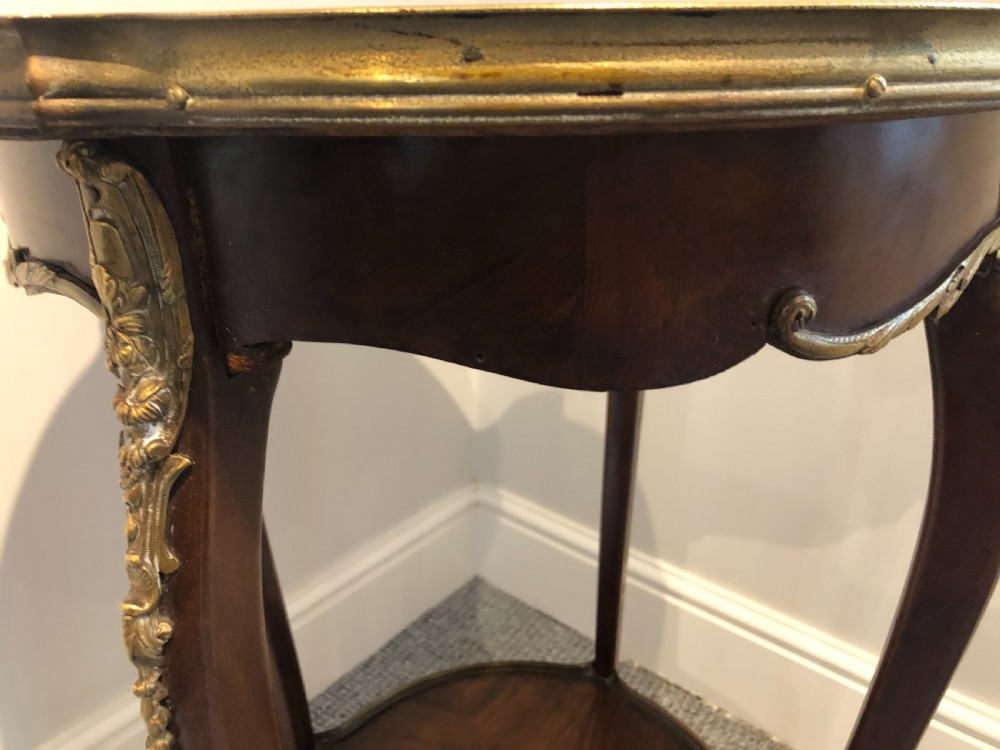 Antique French Marble Top Side Table View X