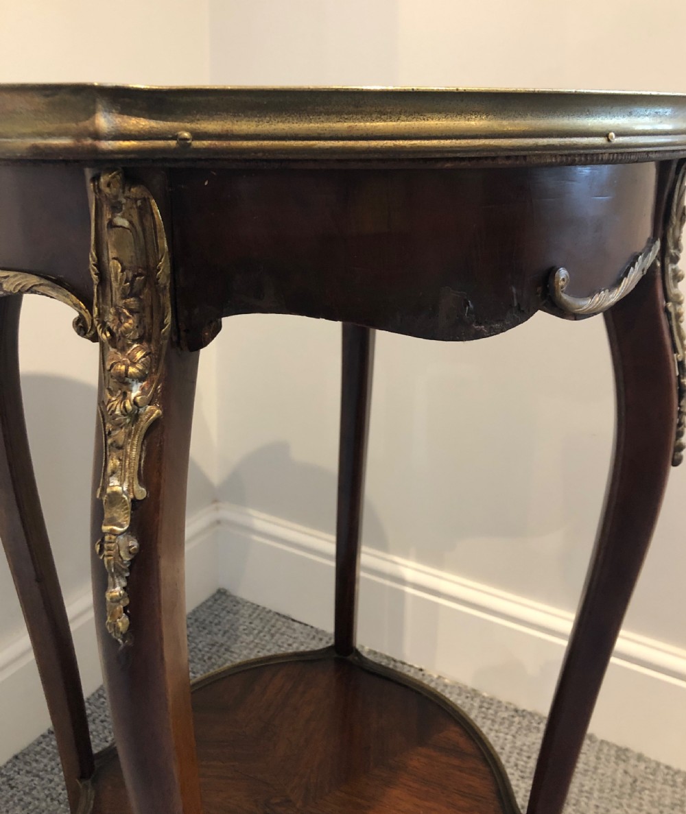 Antique French Marble Top Side Table View XII