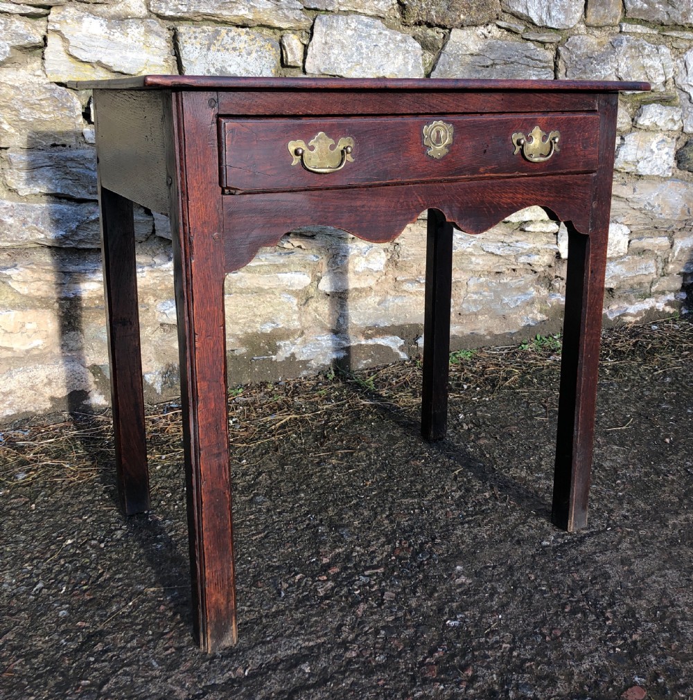 Small Antique 18th Century Oak Side Table View IV