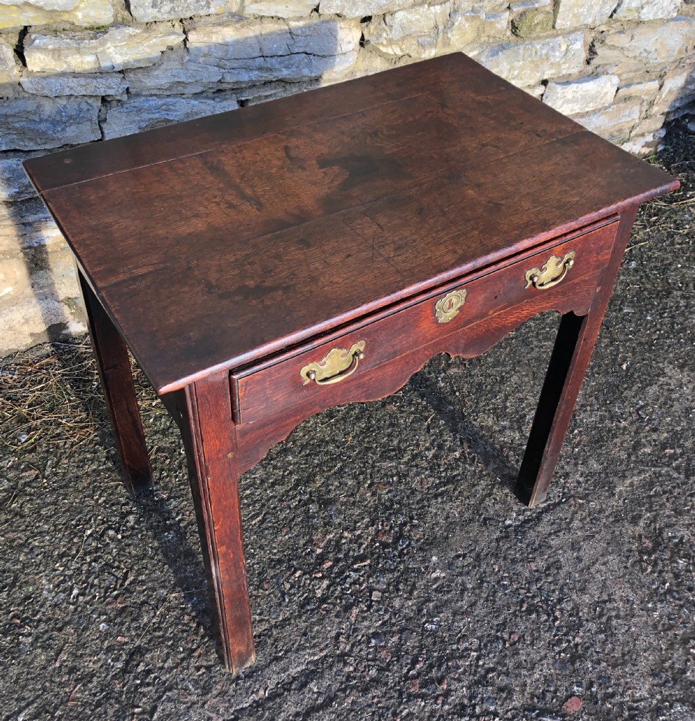 Small Antique 18th Century Oak Side Table View V